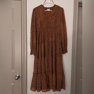 Elan Floral Long Sleeve Dress